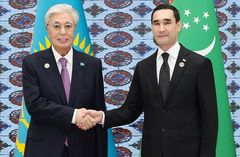 Türkmenistan we Gazagystan hoşniýetli goňşuçylyk we hyzmatdaşlyk gatnaşyklaryny pugtalandyrýar