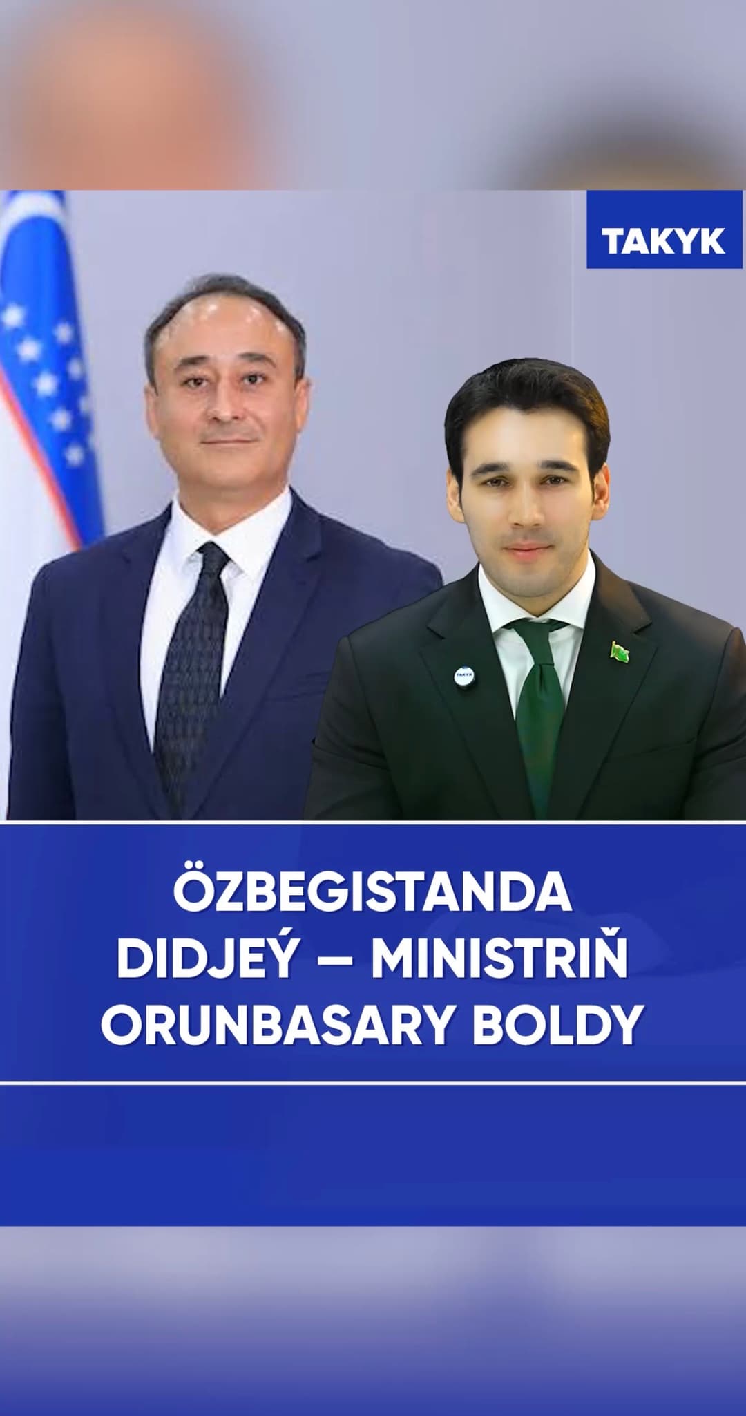 Özbegistanda didjeý – ministriň orunbasary boldy